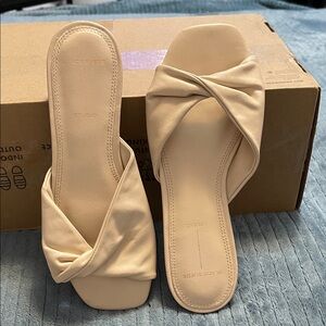 Black Suede Studio Alana Slide Sandals